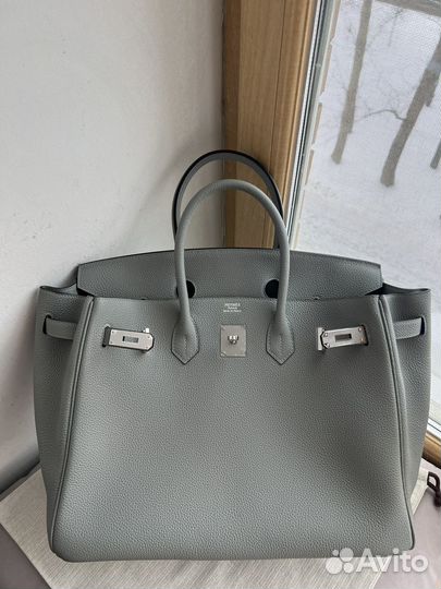 Сумка Hermes Birkin 35 gris mouette togo