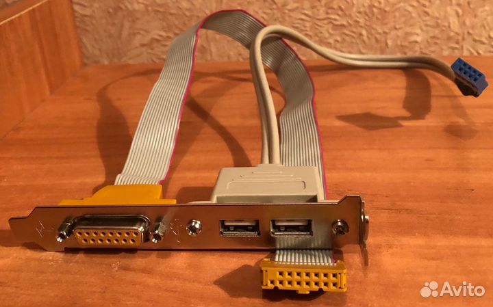 Планка вывода USB 2.0 2 порта + Gameport midi-port