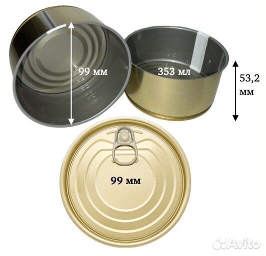 Консервная банка и крышка ключ