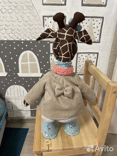 Игрушка жираф кукла тильда