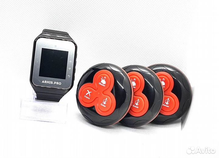 Кнопка вызова официанта с часами для кафе, баров