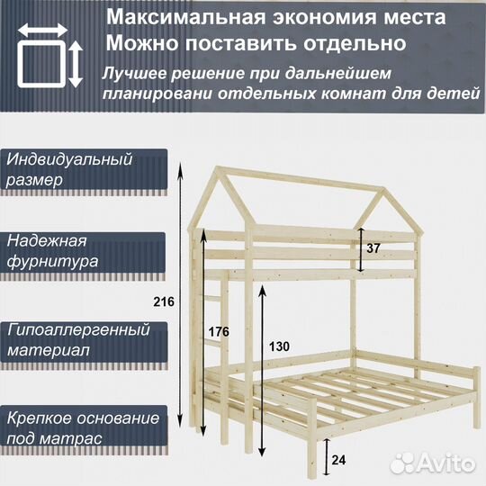 Двухъярусная кровать детская