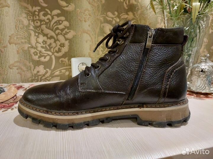 Полуботинки мужские натуральная кожа, нат. мех