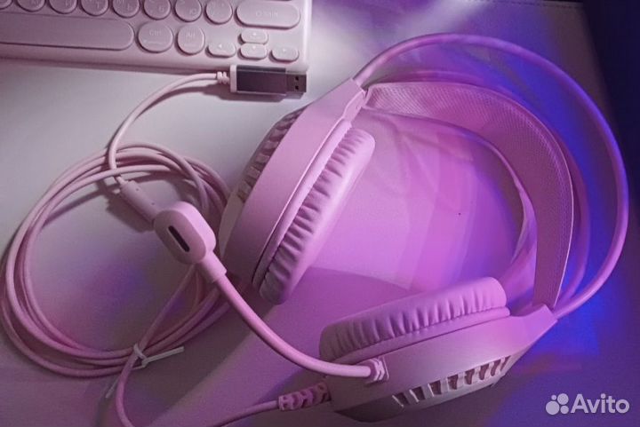 Наушники проводные игровые с микрофоном usb