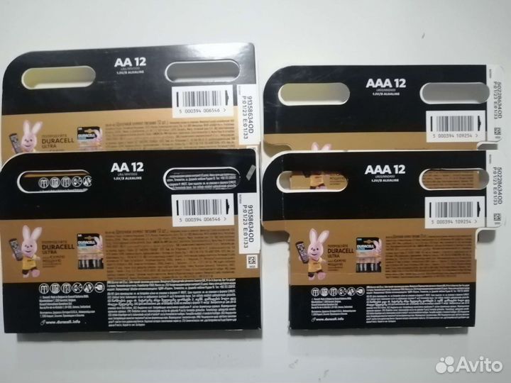 Батарейки duracell 12шт