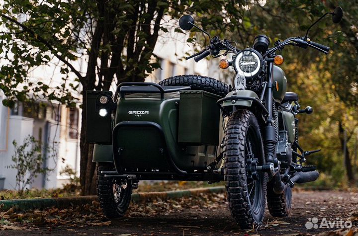 Мотоцикл с коляской groza defender 500 птс