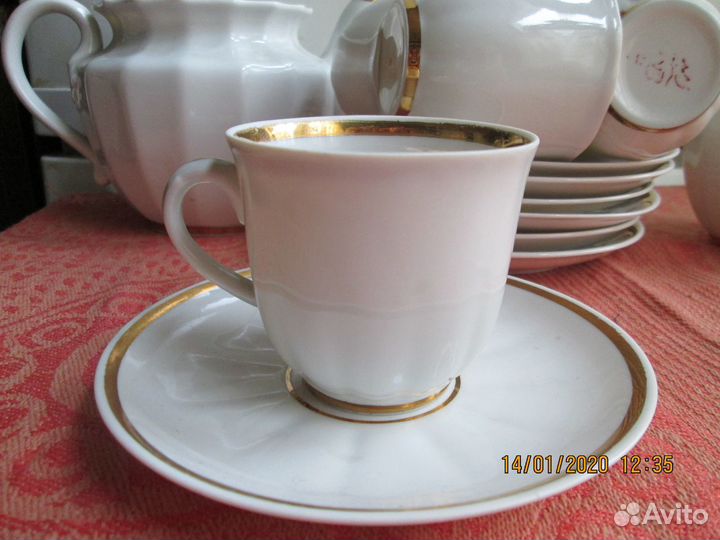 Кофейные пары Вербилки,чайные пары Дулево с гербом