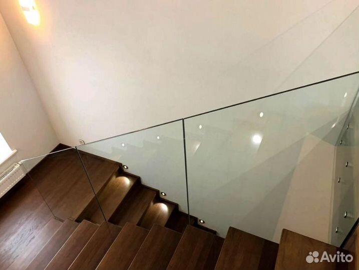 Стеклянные перила для лестниц