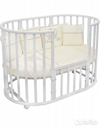 Детская кроватка трансформер круглая