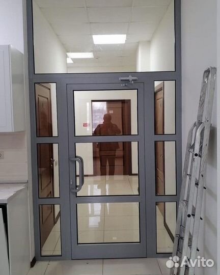 Алюминиевые двери / Дверь алюминиевая под ключ