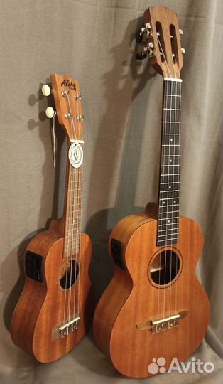 Укулеле с подключением Aloha сопрано и тенор новое