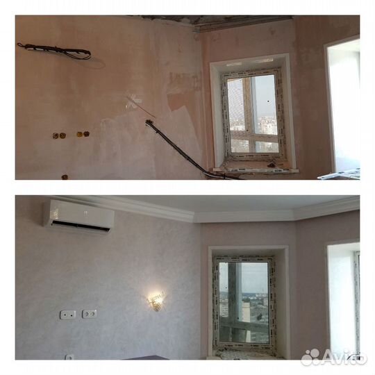 Установка кондиционеров. Закладка трасс в стены