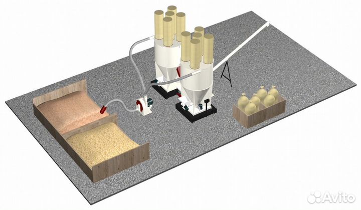 Комбикормовый завод 5 т/ч