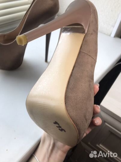 Туфли женские на высоком каблуке 37 размер бежевые