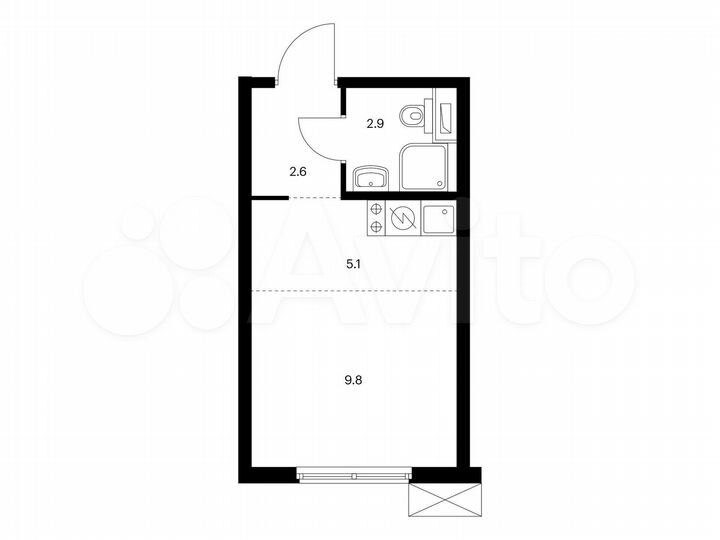 Квартира-студия, 20,4 м², 19/33 эт.