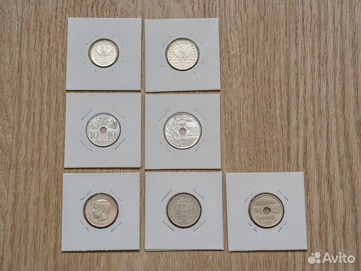 Греция 30 монет 1912-2017 XF/UNC без повторов