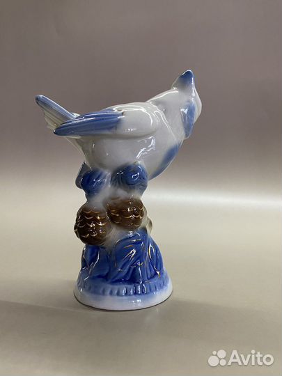 Фарфоровые статуэтки СССР гжель. Синица