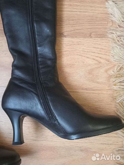 Кожаные сапоги