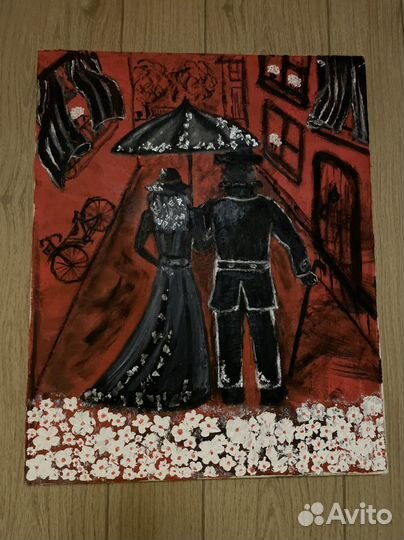 Картина неизвестного художника привезена с Парижа