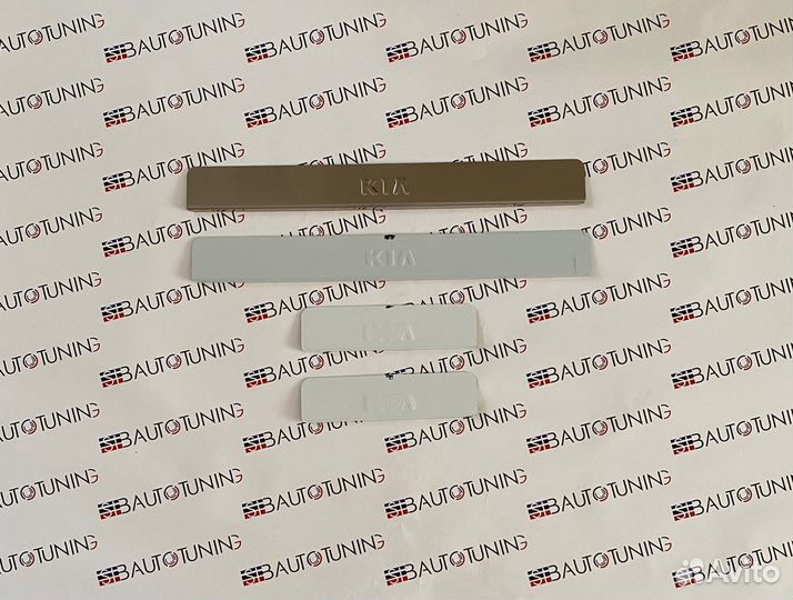 Накладки на пороги Kia Picanto (хром)