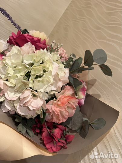 Букет пионы гортензия интерьерный