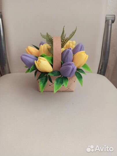 Букет тюльпанов из мыла