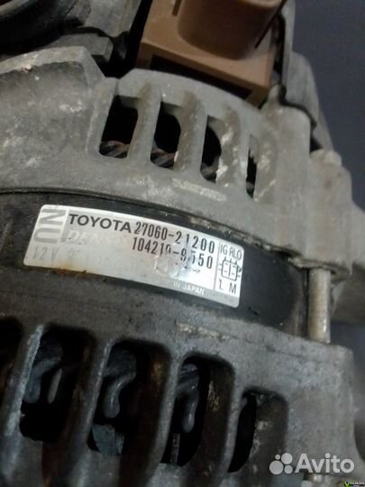 Генератор 1NZ Toyota Auris E18