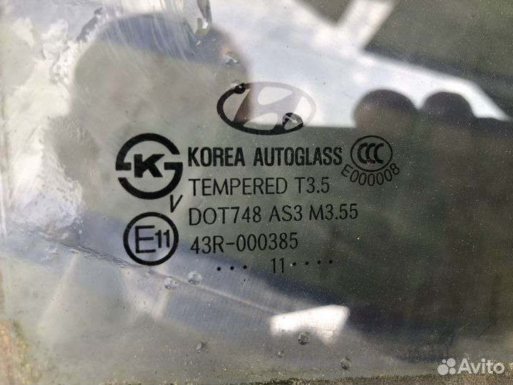 Стекло задней двери Hyundai Santa Fe CM 2005-2012