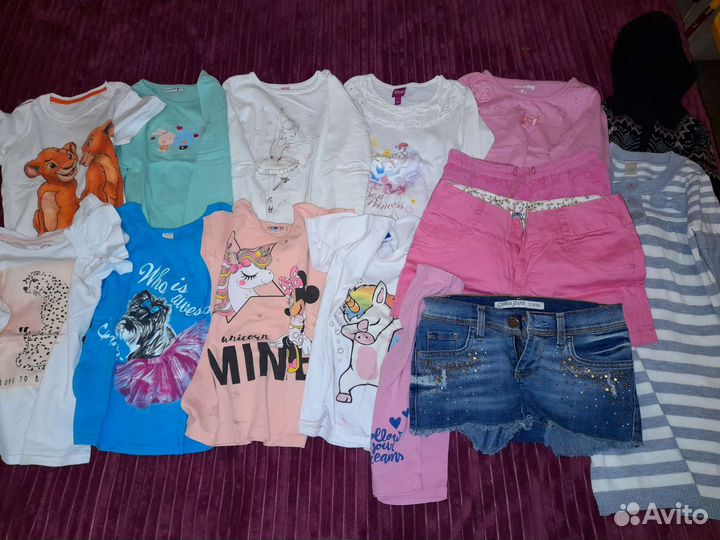 Вещи на девочку пакетом 128-140