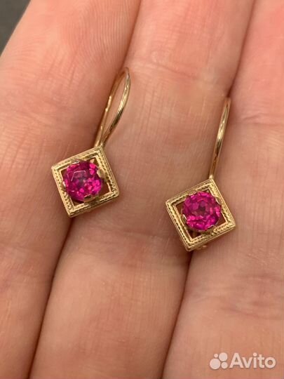 Серьги золотые 583 пробы СССР