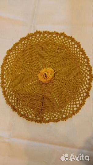 Салфетки вязаные крючком, комплект из 4 штук
