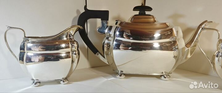 Серебряный чайный сервиз 3 предмета Англия 1931 г