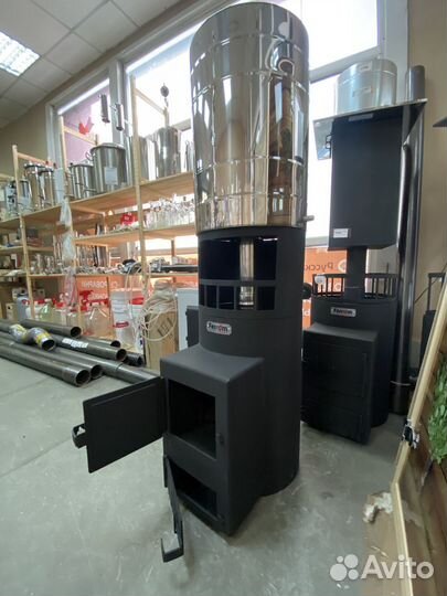 Печь из трубы 9 мм с баком