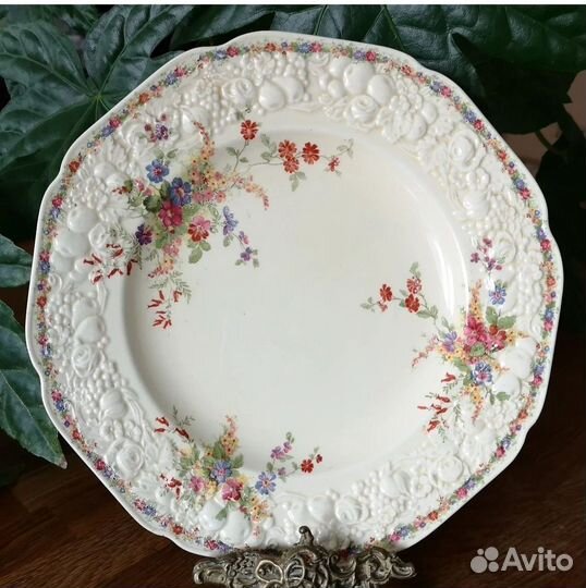 Блюдо фарфор, Кроун дюкаль, Crown Ducal