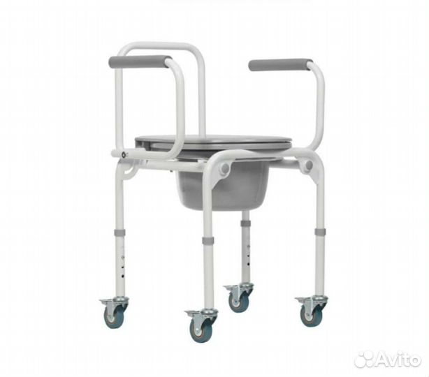 Санитарный стул туалет на колесах для инвалидов