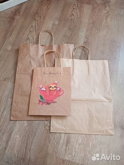 Пакет подарочный др нг крафт большие и средние