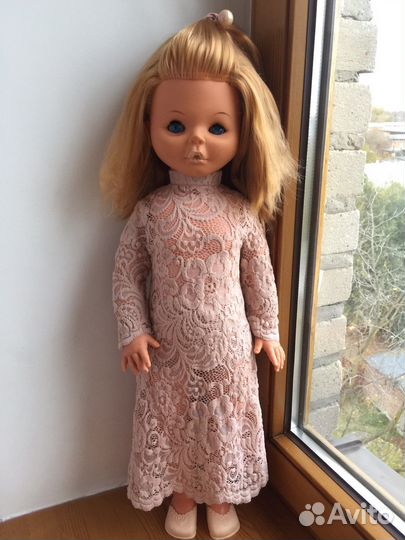 Платье из гипюра для куклы гдр 60 см