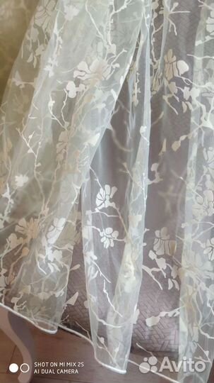 Тюль готовая на шторной ленте