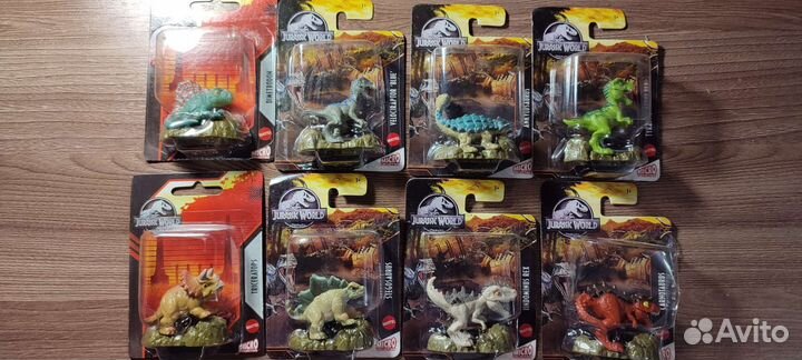 Динозавры Jurassic world Mattel micro collection