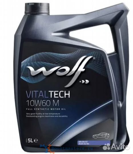Масло моторное wolf vitaltech 10W60 M 5L 8335808
