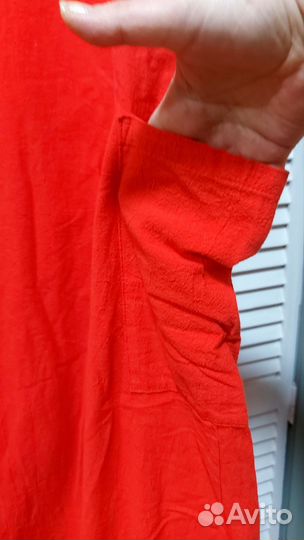 Сарафан женский красный,хлопок