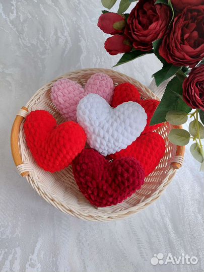 Вязаные валентинки