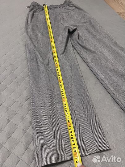 Брюки палаццо серые