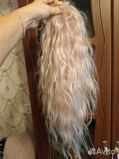 Хвост из натуральных волос