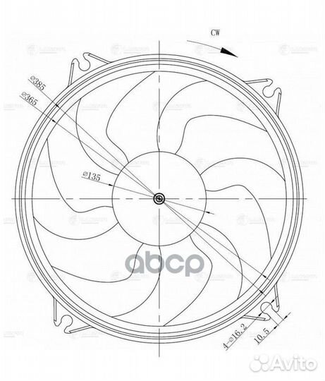 Э/вентилятор охл. для а/м Peugeot 307 (00) /308