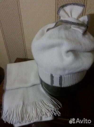 Комплект шарф и шапка. Берет