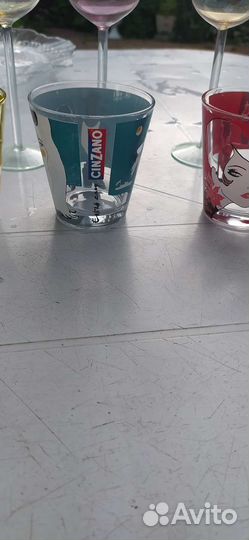 Стекло 3 фужера и 3 стакана