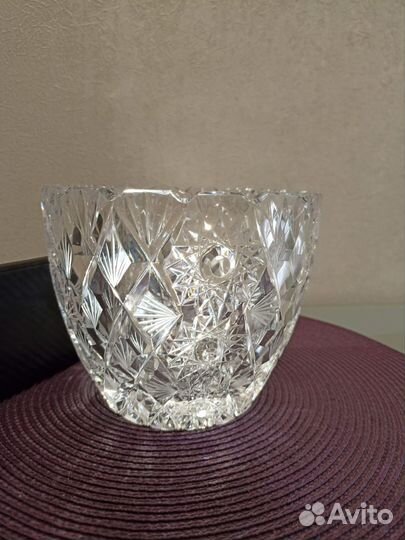 Хрустальная ваза Богемия ЧССР. Конфетница