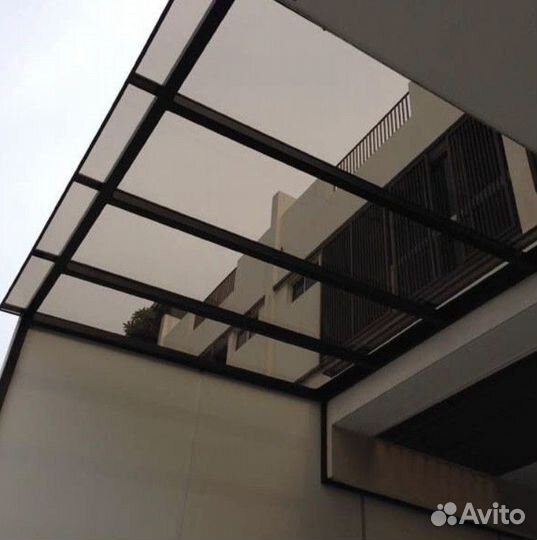 Монолитный поликарбонат для навесов