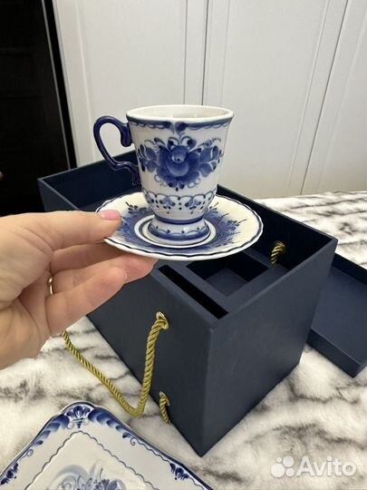 Гжель. кофейные пары